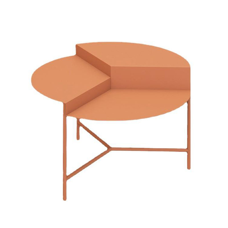 Geometric Metal Coffee Table Dia 27.6" 3 Legs Cocktail Table Clearhalo 'Coffee & Accent Tables' 'Coffee Tables' 'coffee_tables' 'furn' 'furn_coffee_tables' 'Furniture' 'Living Room Furniture' 6289626