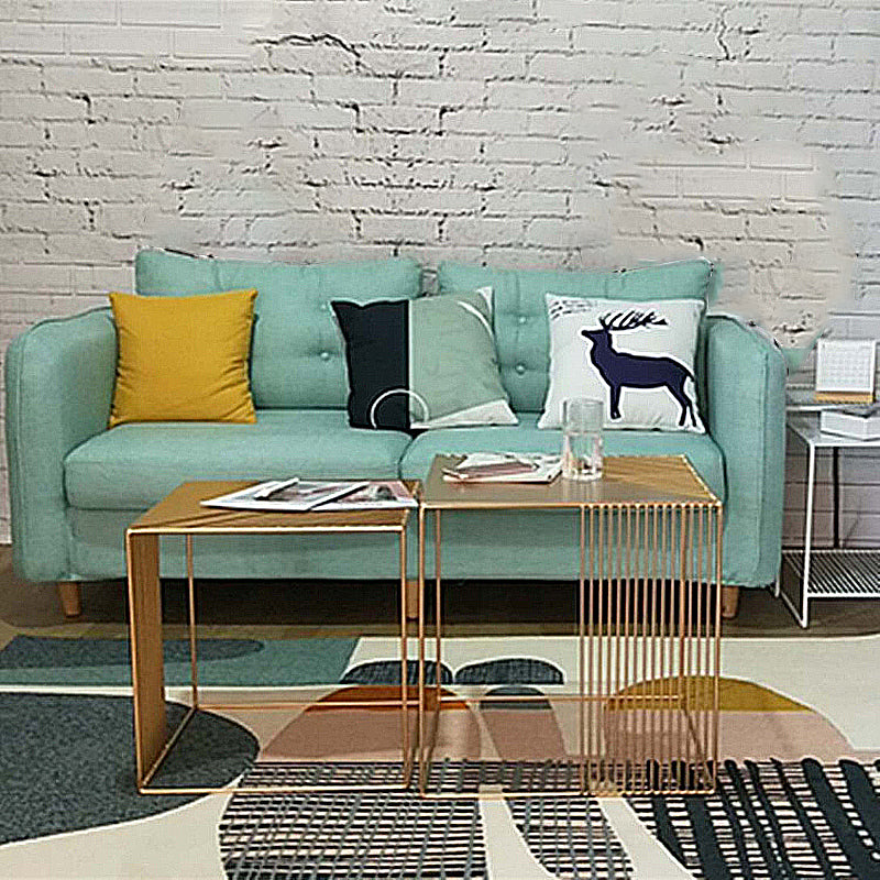Metal Square Coffee Table Mid Century Simple Frame Cocktail Table Clearhalo 'Coffee & Accent Tables' 'Coffee Tables' 'coffee_tables' 'furn' 'furn_coffee_tables' 'Furniture' 'Living Room Furniture' 6289779