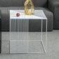 Metal Square Coffee Table Mid Century Simple Frame Cocktail Table White Clearhalo 'Coffee & Accent Tables' 'Coffee Tables' 'coffee_tables' 'furn' 'furn_coffee_tables' 'Furniture' 'Living Room Furniture' 6289780