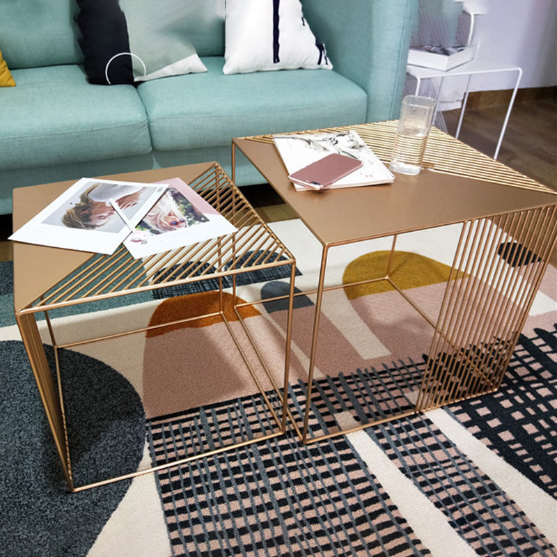 Metal Square Coffee Table Mid Century Simple Frame Cocktail Table Clearhalo 'Coffee & Accent Tables' 'Coffee Tables' 'coffee_tables' 'furn' 'furn_coffee_tables' 'Furniture' 'Living Room Furniture' 6289788