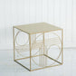 Brass Iron Frame Coffee Table Mid-Century Modern 17.7" W Square Cocktail Table Clearhalo 'Coffee & Accent Tables' 'Coffee Tables' 'coffee_tables' 'furn' 'furn_coffee_tables' 'Furniture' 'Living Room Furniture' 6289804