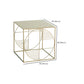 Brass Iron Frame Coffee Table Mid-Century Modern 17.7" W Square Cocktail Table Clearhalo 'Coffee & Accent Tables' 'Coffee Tables' 'coffee_tables' 'furn' 'furn_coffee_tables' 'Furniture' 'Living Room Furniture' 6289809