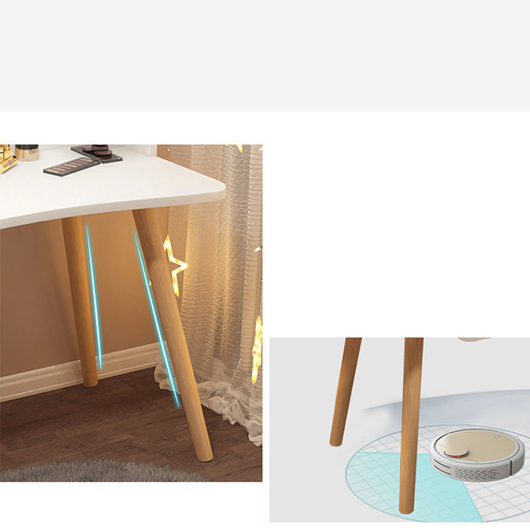 Contemporain 48,03 "Hauteur Cambrioleur en bois Miroir de maquillage Vanité