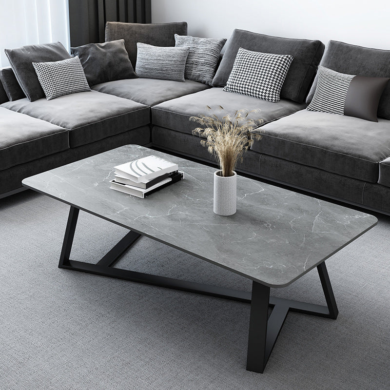 Frame 15.7" H 1 Single Cocktail Table Rectangular Slate Simple Coffee Table Clearhalo 'Coffee & Accent Tables' 'Coffee Tables' 'coffee_tables' 'furn' 'furn_coffee_tables' 'Furniture' 'Living Room Furniture' 6289824