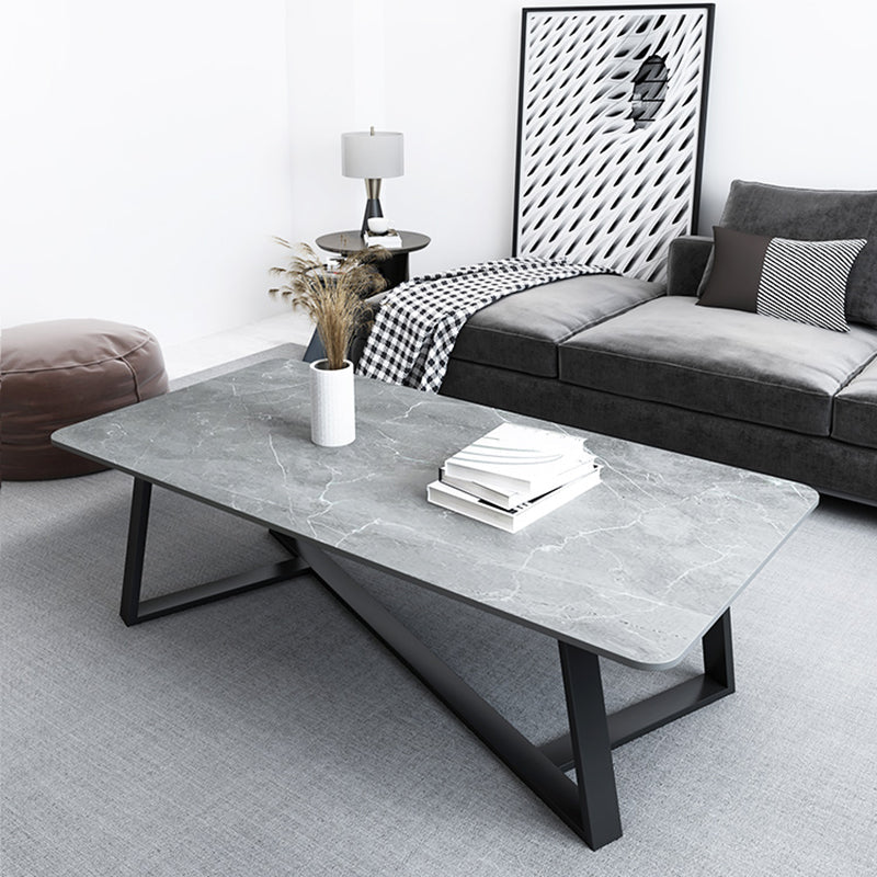 Frame 15.7" H 1 Single Cocktail Table Rectangular Slate Simple Coffee Table Clearhalo 'Coffee & Accent Tables' 'Coffee Tables' 'coffee_tables' 'furn' 'furn_coffee_tables' 'Furniture' 'Living Room Furniture' 6289831