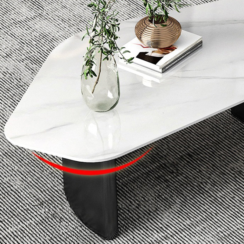 2 - Drawer Irregular Slate Coffee Table 15.7" H 1 Single Coffee Cocktail Table Clearhalo 'Coffee & Accent Tables' 'Coffee Tables' 'coffee_tables' 'furn' 'furn_coffee_tables' 'Furniture' 'Living Room Furniture' 6289845