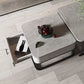 Square Nesting Coffee Table Set Slate Frame Coffee Cocktail Table with Drawer Clearhalo 'Coffee & Accent Tables' 'Coffee Tables' 'coffee_tables' 'furn' 'furn_coffee_tables' 'Furniture' 'Living Room Furniture' 6289877