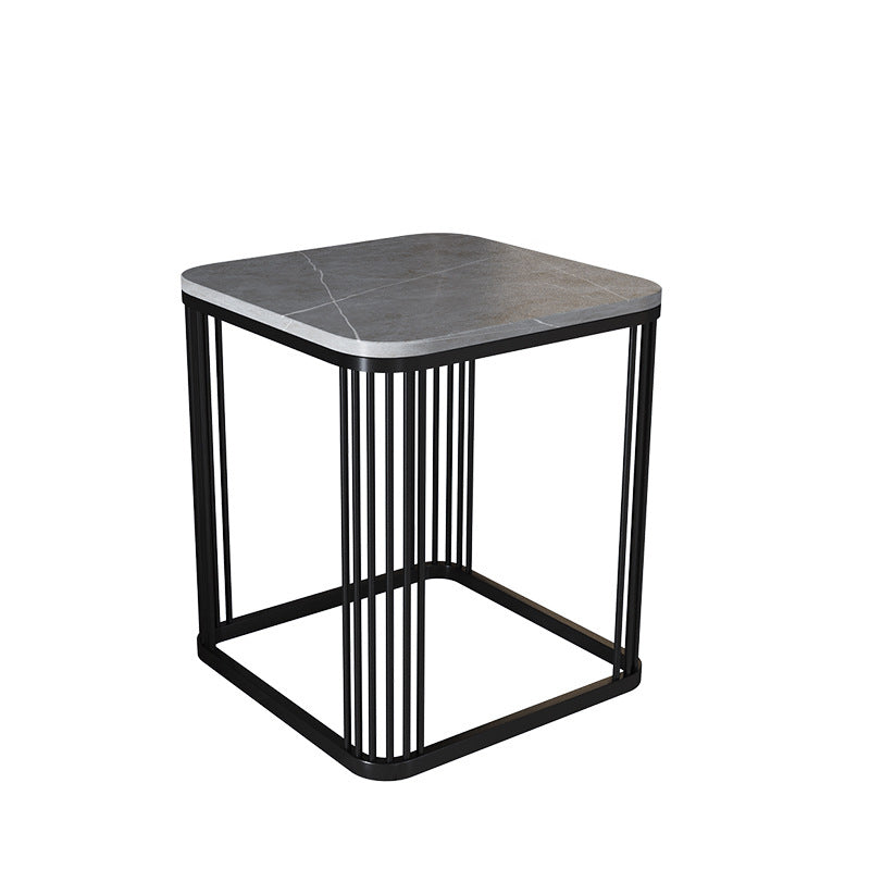 Square Nesting Coffee Table Set Slate Frame Coffee Cocktail Table with Drawer Gray Clearhalo 'Coffee & Accent Tables' 'Coffee Tables' 'coffee_tables' 'furn' 'furn_coffee_tables' 'Furniture' 'Living Room Furniture' 6289880