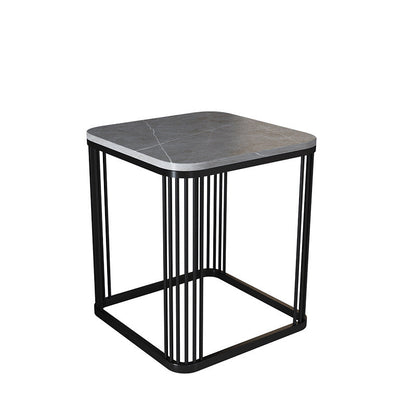 Square Nesting Coffee Table Set Slate Frame Coffee Cocktail Table with Drawer Gray Clearhalo 'Coffee & Accent Tables' 'Coffee Tables' 'coffee_tables' 'furn' 'furn_coffee_tables' 'Furniture' 'Living Room Furniture' 6289880