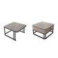 Square Nesting Coffee Table Set Slate Frame Coffee Cocktail Table with Drawer Clearhalo 'Coffee & Accent Tables' 'Coffee Tables' 'coffee_tables' 'furn' 'furn_coffee_tables' 'Furniture' 'Living Room Furniture' 6289881
