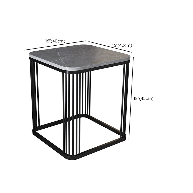 Square Nesting Coffee Table Set Slate Frame Coffee Cocktail Table with Drawer Clearhalo 'Coffee & Accent Tables' 'Coffee Tables' 'coffee_tables' 'furn' 'furn_coffee_tables' 'Furniture' 'Living Room Furniture' 6289885