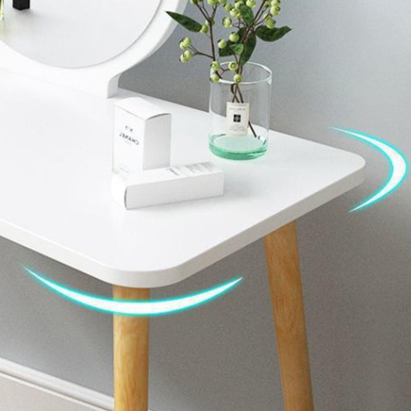 Scandinavo da 15,74 "da toeletta in legno largo vanità per trucco a specchio