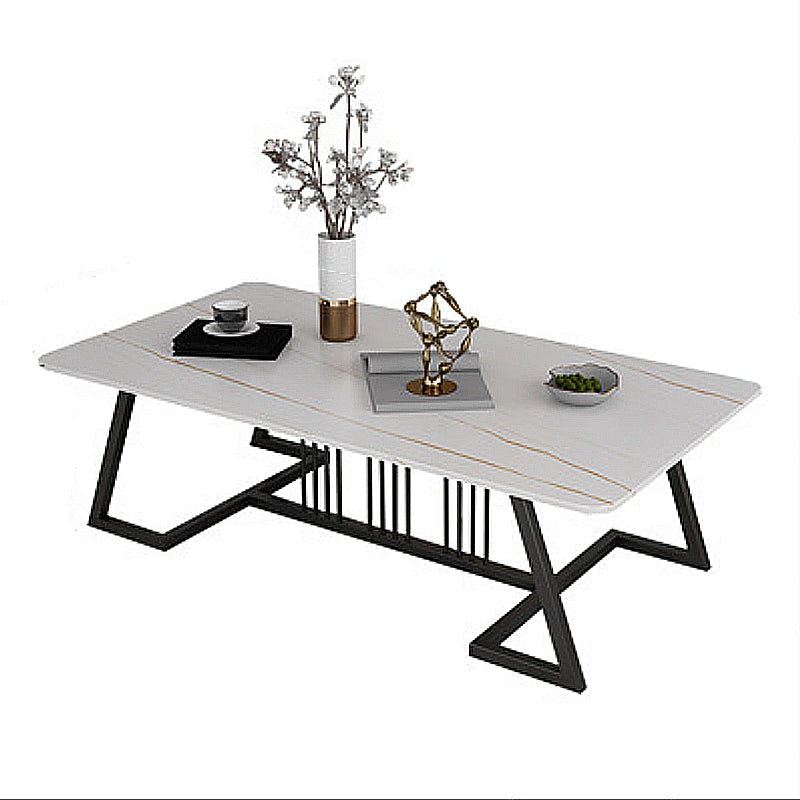 Rectangular Slate 1 Single Coffee Table 17.7-In High Frame Cocktail Table Clearhalo 'Coffee & Accent Tables' 'Coffee Tables' 'coffee_tables' 'furn' 'furn_coffee_tables' 'Furniture' 'Living Room Furniture' 6289907