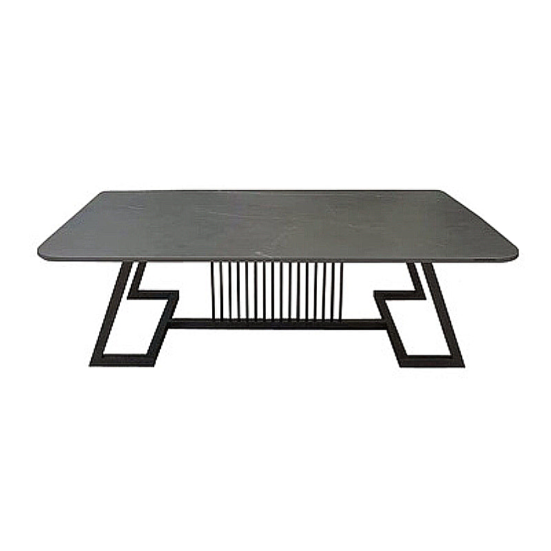 Rectangular Slate 1 Single Coffee Table 17.7-In High Frame Cocktail Table Clearhalo 'Coffee & Accent Tables' 'Coffee Tables' 'coffee_tables' 'furn' 'furn_coffee_tables' 'Furniture' 'Living Room Furniture' 6289908