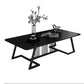 Rectangular Slate 1 Single Coffee Table 17.7-In High Frame Cocktail Table Clearhalo 'Coffee & Accent Tables' 'Coffee Tables' 'coffee_tables' 'furn' 'furn_coffee_tables' 'Furniture' 'Living Room Furniture' 6289909
