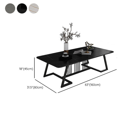 Ardesia rettangolare 1 tavolino da caffè singolo 17,7 pollici