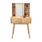 Modern 2-Drawers Solid Wood Dressing Table Mirror Makeup Table Clearhalo 'Bedroom Furniture' 'furn' 'furn_makeup_vanities' 'Furniture' 'Makeup Vanities' 'makeup_vanities' 6289933