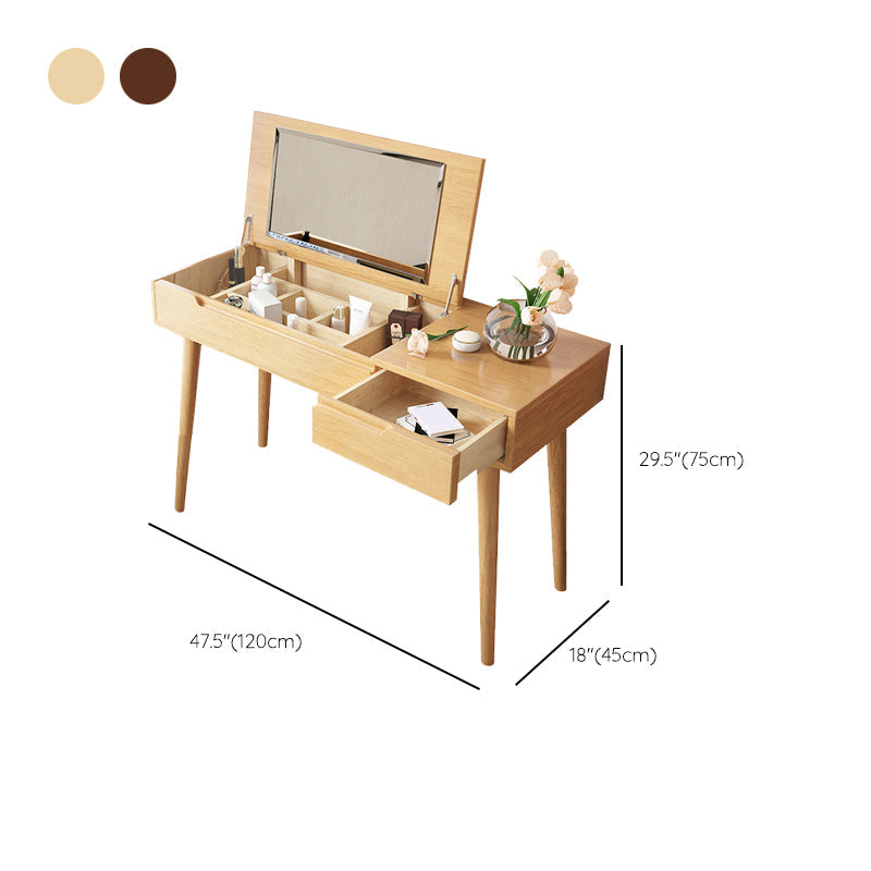 29.5 "H Flip-Top Vanity Set Desk ijdelheid met spiegel en lade