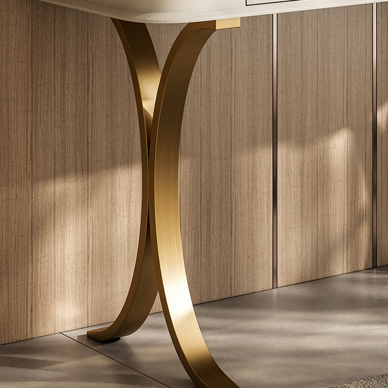 Slaapkamer make-up ijdelheid luxueuze stenen top dressoir met gewatteerde ontlasting