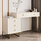 15.74" Wide Dresser with 5 Storage Drawers Cream Vanity Table Glam Style