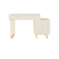 Da 15,74 "largo comò con 5 cassetti di stoccaggio tavolo da vanità crema stile glam