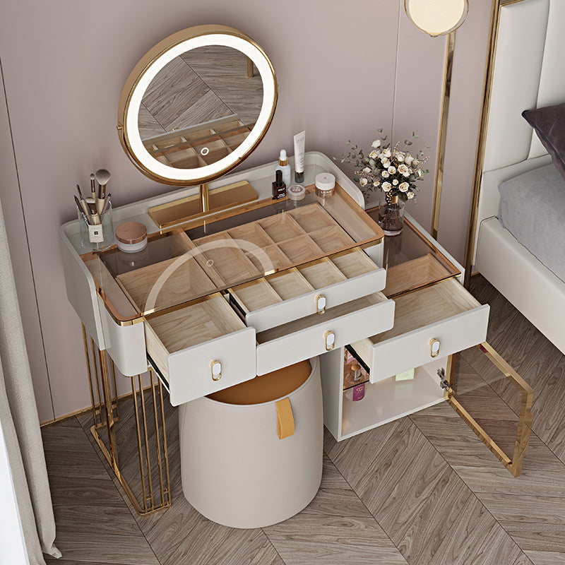 Vanity Mirroring Dolding sgabelli set di vetro Topt Makeup Vanity