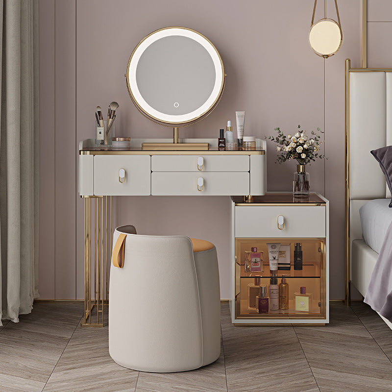 Vanity Mirroring Dolding sgabelli set di vetro Topt Makeup Vanity