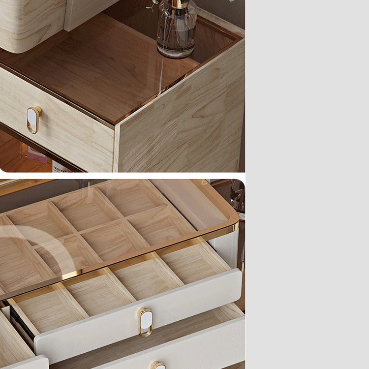 Vanity Mirroring Dolding sgabelli set di vetro Topt Makeup Vanity