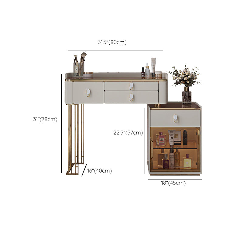 Vanity Mirroring Dolding sgabelli set di vetro Topt Makeup Vanity