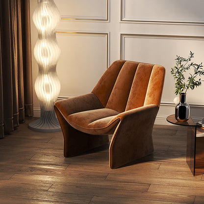 Upholstered Lounge Chair Armless Solid Color Chair with Cushion Flannel 1 Piece Clearhalo 'Accent Chairs' 'accent_chairs' 'Chairs & Seating' 'furn' 'furn_accent_chairs' 'Furniture' 'Living Room Furniture' 6290096