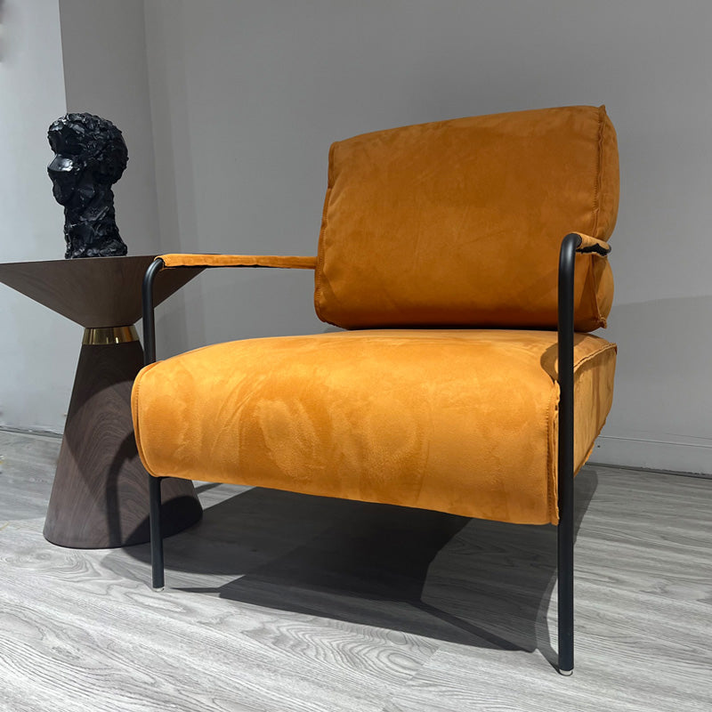 Upholstered Lounge Chair Arms Include Solid Color Chair with Cushion Clearhalo 'Accent Chairs' 'accent_chairs' 'Chairs & Seating' 'furn' 'furn_accent_chairs' 'Furniture' 'Living Room Furniture' 6290103