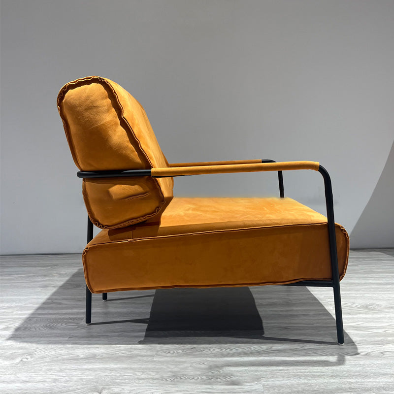 Upholstered Lounge Chair Arms Include Solid Color Chair with Cushion Clearhalo 'Accent Chairs' 'accent_chairs' 'Chairs & Seating' 'furn' 'furn_accent_chairs' 'Furniture' 'Living Room Furniture' 6290105