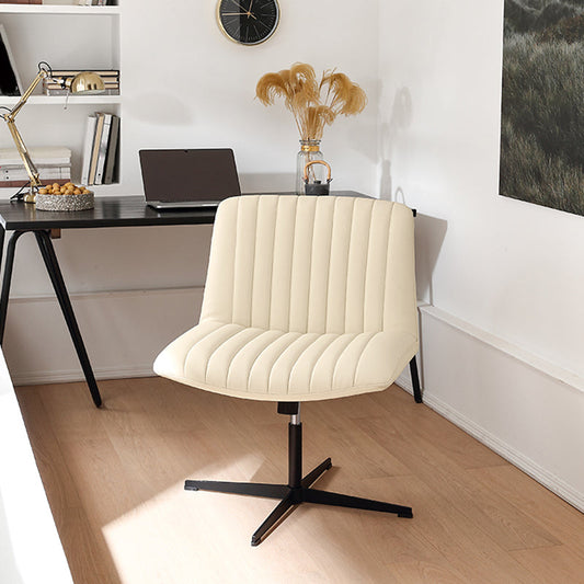 Office Swivel Lounge Chair Armless Solid Color Chair with Cushion Clearhalo 'Accent Chairs' 'accent_chairs' 'Chairs & Seating' 'furn' 'furn_accent_chairs' 'Furniture' 'Living Room Furniture' 6290120