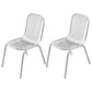 Basic Four Legs Lounge Chair Arms Included Solid Color Chair Silver 2 Piece Set Clearhalo 'Accent Chairs' 'accent_chairs' 'Chairs & Seating' 'furn' 'furn_accent_chairs' 'Furniture' 'Living Room Furniture' 6290131