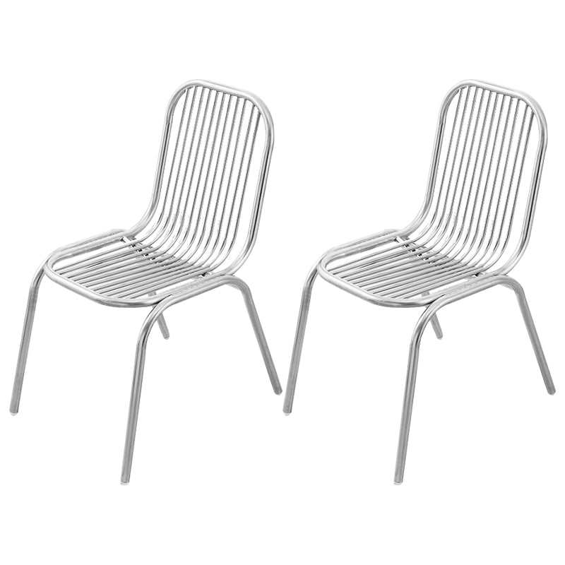Basic Four Legs Lounge Chair Arms Included Solid Color Chair Silver 2 Piece Set Clearhalo 'Accent Chairs' 'accent_chairs' 'Chairs & Seating' 'furn' 'furn_accent_chairs' 'Furniture' 'Living Room Furniture' 6290131