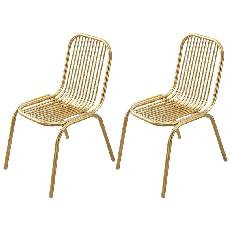 Basic Four Legs Lounge Chair Arms Included Solid Color Chair Gold 2 Piece Set Clearhalo 'Accent Chairs' 'accent_chairs' 'Chairs & Seating' 'furn' 'furn_accent_chairs' 'Furniture' 'Living Room Furniture' 6290134