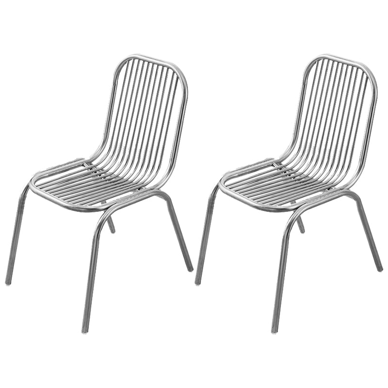 Basic Four Legs Lounge Chair Arms Included Solid Color Chair Silver Gray 2 Piece Set Clearhalo 'Accent Chairs' 'accent_chairs' 'Chairs & Seating' 'furn' 'furn_accent_chairs' 'Furniture' 'Living Room Furniture' 6290137