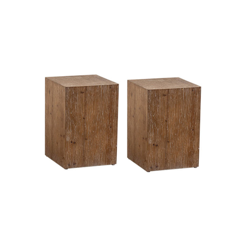 Mesa cuadrada de mesa de madera de campo francés, de 11.8 pulgadas de ancho