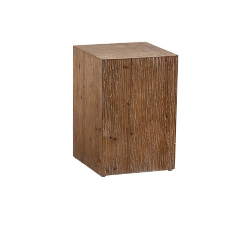 Mesa cuadrada de mesa de madera de campo francés, de 11.8 pulgadas de ancho