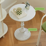 Tabla de extremo redonda de metal modernista Tabla de pedestal de 20.5 "de altura