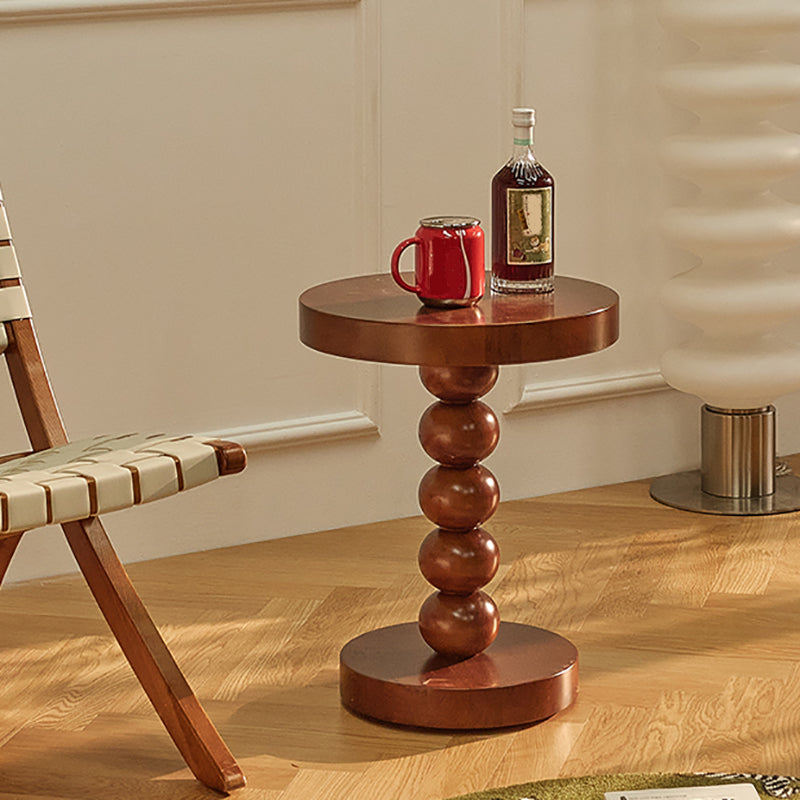Round Solid Wood Side Table Scandinavian 20" Tall Pedestal End Table Clearhalo 'Coffee & Accent Tables' 'End & Side Tables' 'end_side_tables' 'furn' 'furn_end_side_tables' 'Furniture' 'Living Room Furniture' 6290252