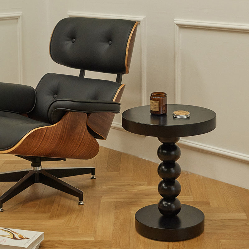 Round Solid Wood Side Table Scandinavian 20" Tall Pedestal End Table Clearhalo 'Coffee & Accent Tables' 'End & Side Tables' 'end_side_tables' 'furn' 'furn_end_side_tables' 'Furniture' 'Living Room Furniture' 6290255