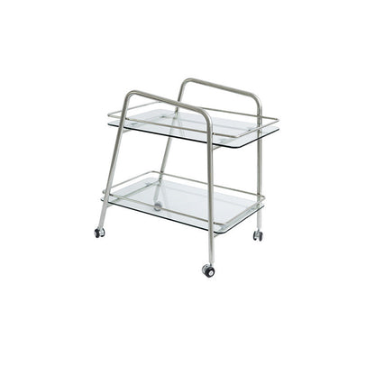 Vidrio modernista con mesa rectangular de la sala de estar de doble nivel rectangular