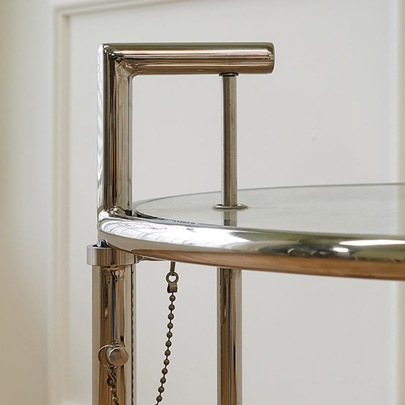 Mesa lateral metálica C de Metálica Tabla de vidrio de vidrio contemporáneo