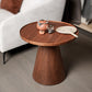 Contemporary Living Room Round Pedestal Solid Wood End Table Nut-Brown 1 Clearhalo 'Coffee & Accent Tables' 'End & Side Tables' 'end_side_tables' 'furn' 'furn_end_side_tables' 'Furniture' 'Living Room Furniture' 6290352