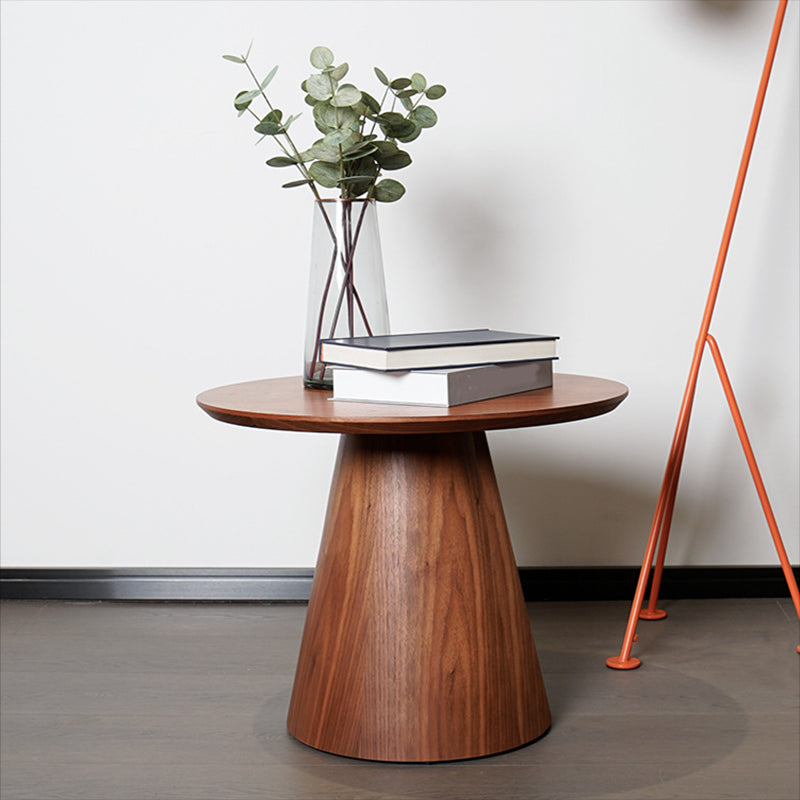 Contemporary Living Room Round Pedestal Solid Wood End Table Clearhalo 'Coffee & Accent Tables' 'End & Side Tables' 'end_side_tables' 'furn' 'furn_end_side_tables' 'Furniture' 'Living Room Furniture' 6290353