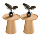 Contemporary Living Room Round Pedestal Solid Wood End Table Wood 2 Clearhalo 'Coffee & Accent Tables' 'End & Side Tables' 'end_side_tables' 'furn' 'furn_end_side_tables' 'Furniture' 'Living Room Furniture' 6290354