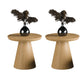 Contemporary Living Room Round Pedestal Solid Wood End Table Natural 2 Clearhalo 'Coffee & Accent Tables' 'End & Side Tables' 'end_side_tables' 'furn' 'furn_end_side_tables' 'Furniture' 'Living Room Furniture' 6290356