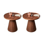 Contemporary Living Room Round Pedestal Solid Wood End Table Nut-Brown 2 Clearhalo 'Coffee & Accent Tables' 'End & Side Tables' 'end_side_tables' 'furn' 'furn_end_side_tables' 'Furniture' 'Living Room Furniture' 6290360