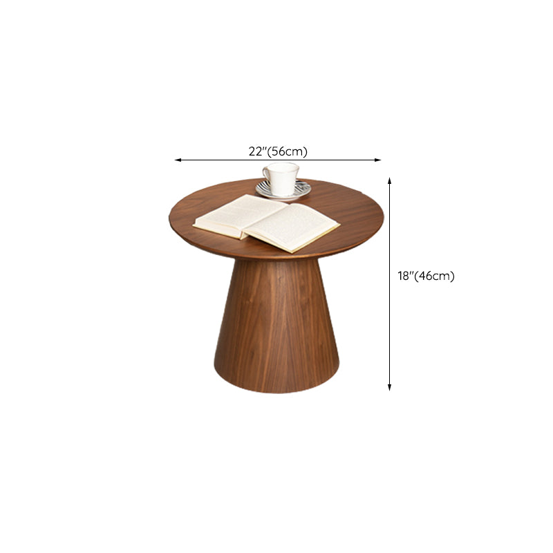 Contemporary Living Room Round Pedestal Solid Wood End Table Clearhalo 'Coffee & Accent Tables' 'End & Side Tables' 'end_side_tables' 'furn' 'furn_end_side_tables' 'Furniture' 'Living Room Furniture' 6290364
